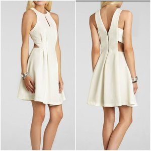 Bcbgeneration White Cutout Waist Dress